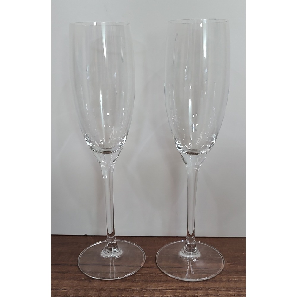 Arc France Champagne Flute Lot Of 2 8.75 Inches Tall